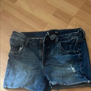 Kut from the Kloth Blue Distressed Jean Shorts